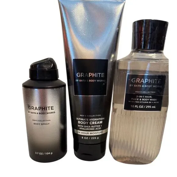 Bath and Body Works Men’s GRAPHITE 3 Piece Set