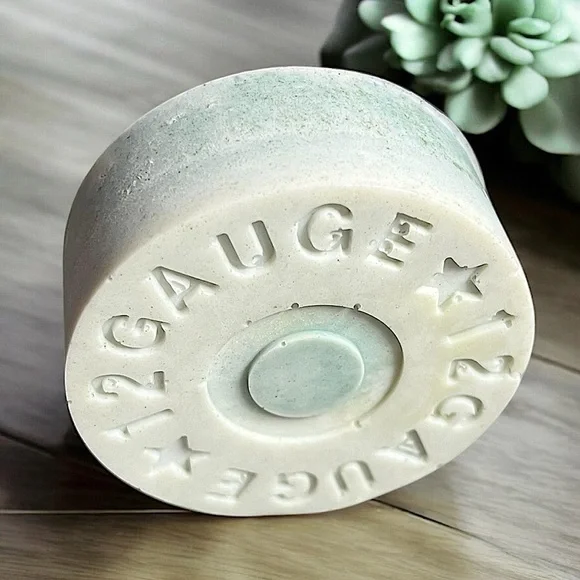 Lemon & mint 12 gauge bullet handmade soap 3x3 inch & 5oz donkey milk base