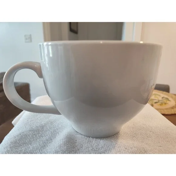 Pottery Barn Great White Coffee Mug Porcelain Large White Latte Cup 18oz