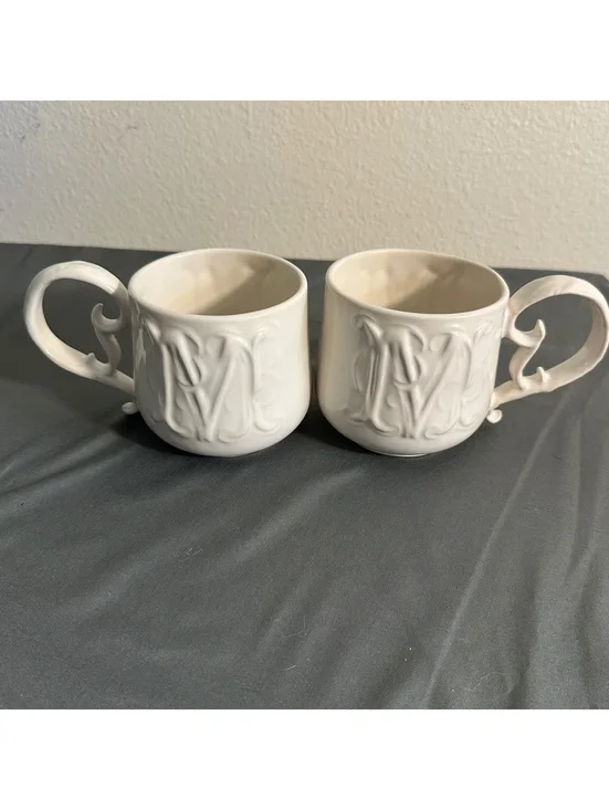 Pottery Barn M Mugs 2 Pack