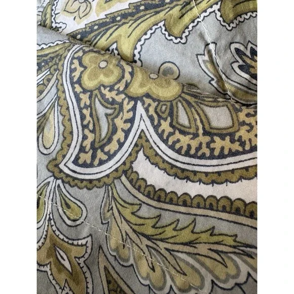 Pottery Barn KING duvet  Paisley 2 EURO ‎ Size Pillow Shams  Case Blue/Green