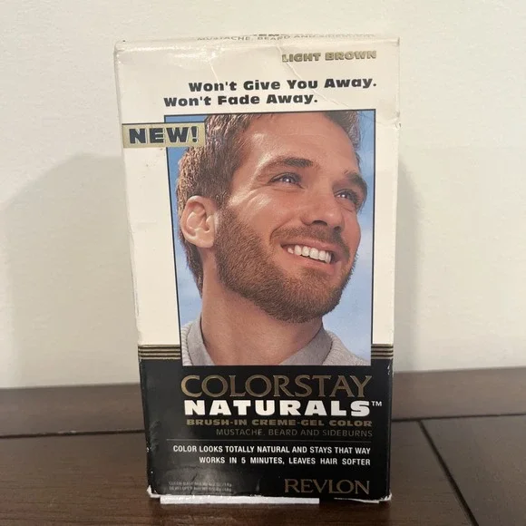Revlon ColorStay Naturals Brush In Gel Color Light Brown Men Mustache Beard HTF‎