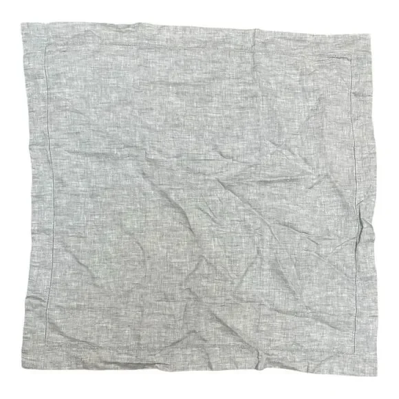 Pottery Barn Gray Linen Square Euro Sham 26x26