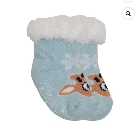 Rudolph Unisex Blue Fleece-Lined Cozy Sock (Slippers) Size 2T-3T NWT