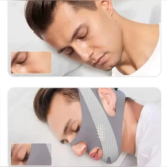 Gray Anti-Wrinkle Face Lift Strap | V-Line Jaw Slimming For Men
