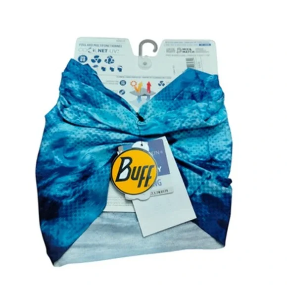 Buff Neck Gaiter Adult One Size Blue CoolNet UV Multifunctional Headwear Fishing