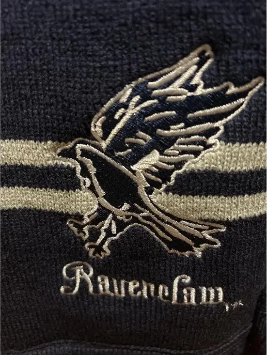 Ravenclaw House Scarf with Embroidered Crest