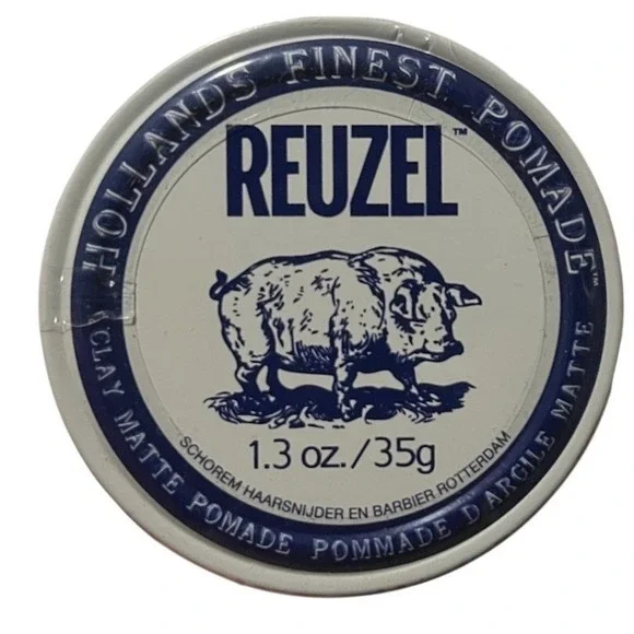 Reuzel Clay Matte Pomade 1.3 oz Travel Tin White Strong Hold Matte‎