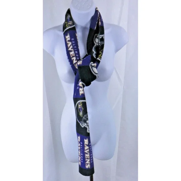 Baltimore Ravens Football Winter Scarf 65 Inches Long X 5 Inches Wide