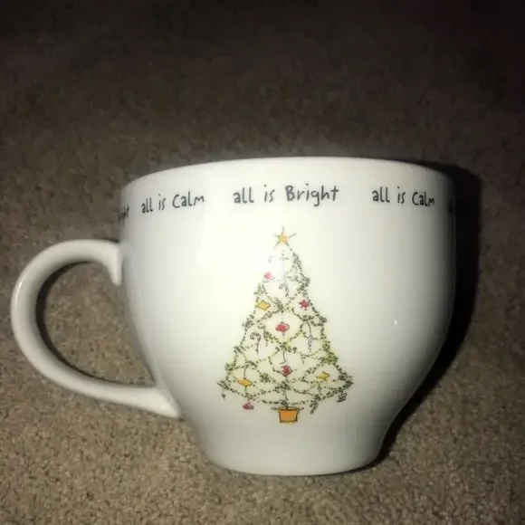 Pottery Barn Holiday Cheer Christmas Tree Coffee Mug‎