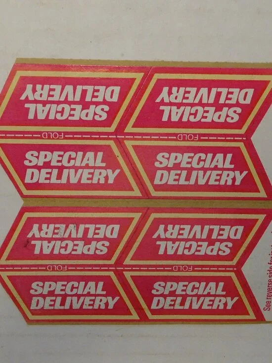 USPS Special Delivery Sticker Labels Label No. 54 March 1976 - Vintage
