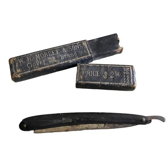 Vintage W.H.‎ Morley & Sons Clover Brand Straight Razor Made in Germany