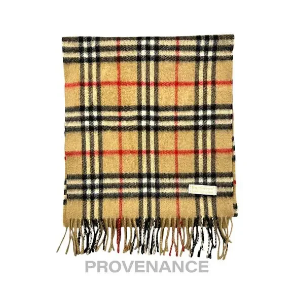 🔴 Vintage Burberrys Scarf Nova Check 100% PURE CASHMERE