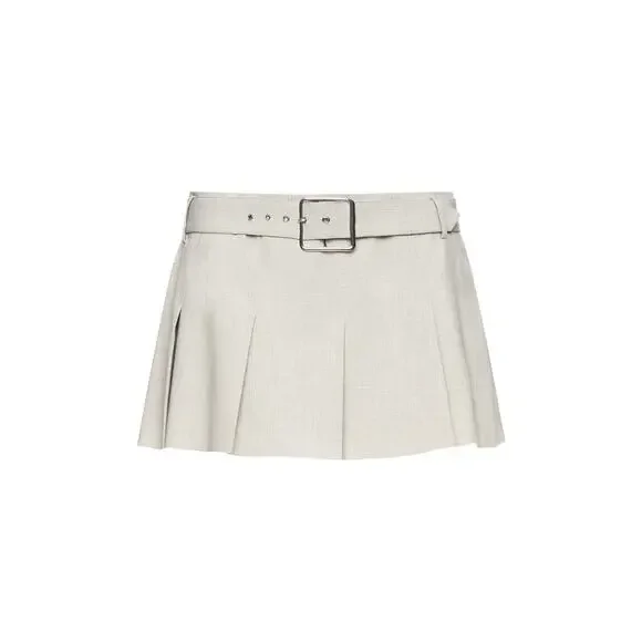 Seroya Kimi Mini Skirt in Silver - Size M
