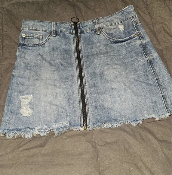 STS Blue Emily zip front mini skirt