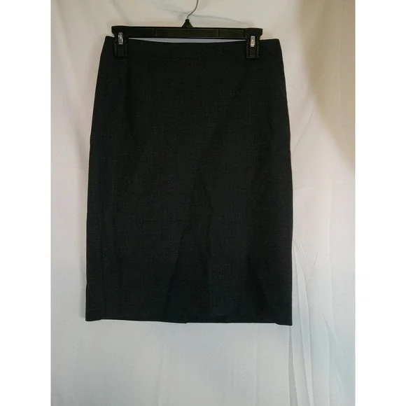 Jones New York Platinum Collection Charcoal Gray Stretch Pencil Skirt Size 0‎