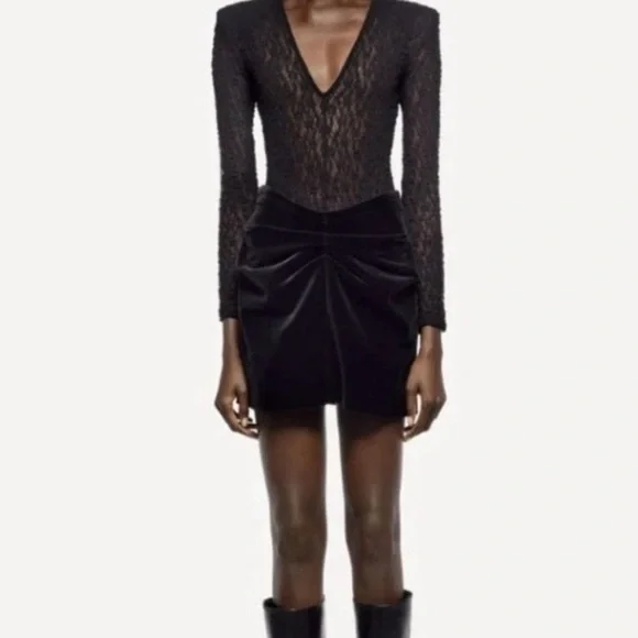 Zara Black Bodycon short  skirt size S