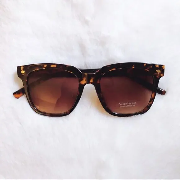 Jacob Tortoise Brown Classic Square Sunglasses