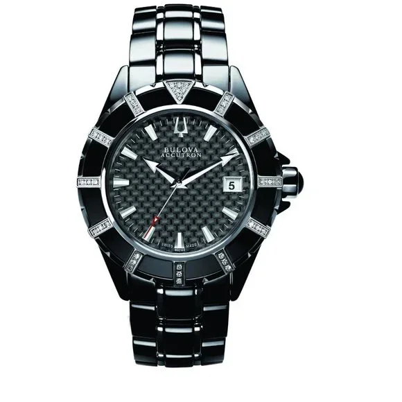 Bulova Men's Black Diamond Accent Watch