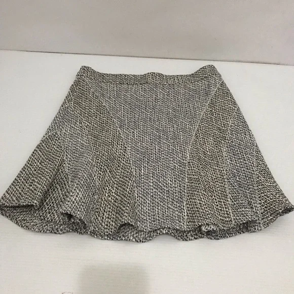 Derek Lam Textured Navy and White Flared Mini Skirt Size 2