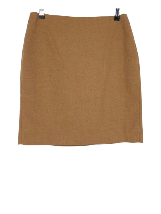 Banana Republic Straight Pencil Skirt Camel Brown Lined Zip Back Career 8