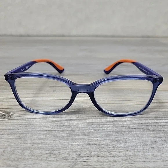 Ray-Ban Jr RB 1586 3775 Eyeglasses Frames Blue Orange  49-16 130mm Full Rim Kids