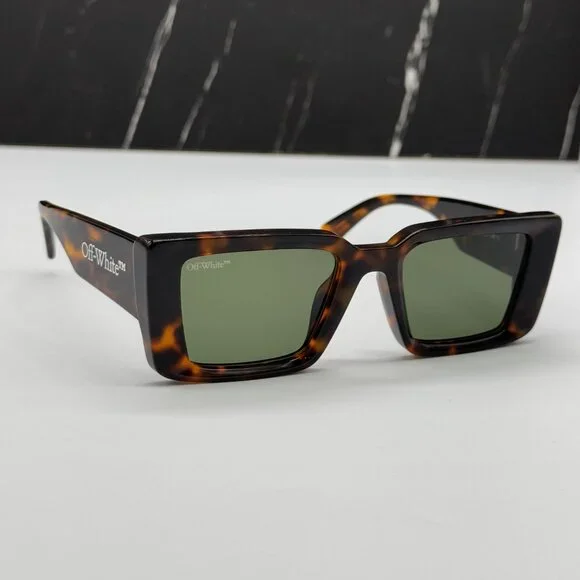 NEW OFF-WHITE SUNGLASSES, OFF-WHITE SAVANNAH HAVANA GREEN UNISEX EYEWEAR