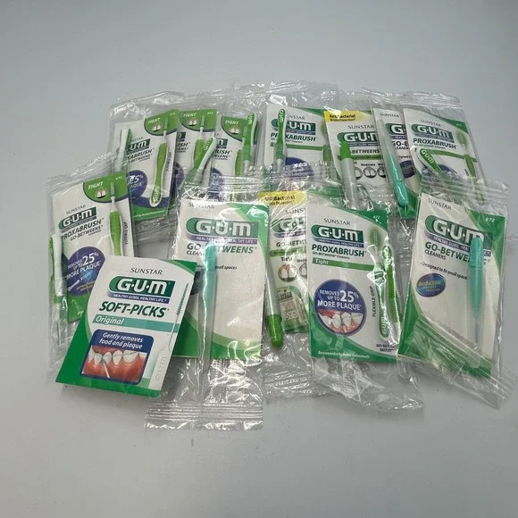 GUM Proxabrush Go Betweens Tight Interdental Soft 12 Pack Mini Floss Brushes