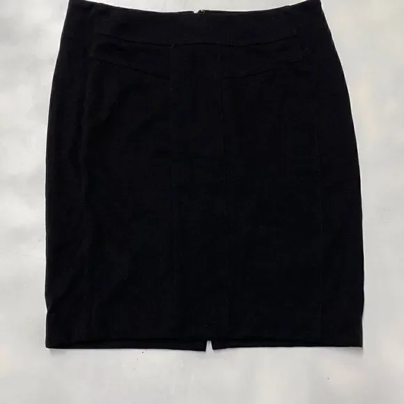 Womens CAbi‎ Ponte Knit Pencil Skirt Womens 4 Black Straight Solid Casual Office
