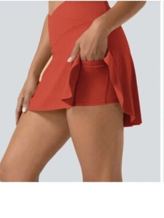 NWT Halara High Waisted Crossover 2-in-1 Pocket Flare Cool Skory