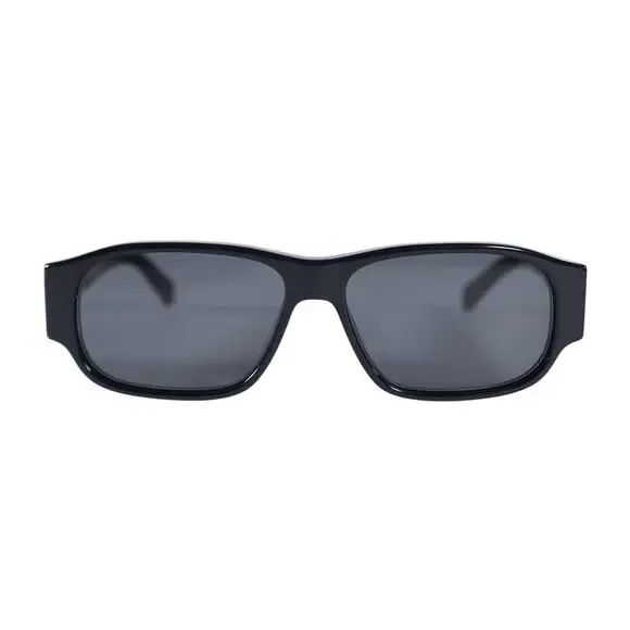 Salvatore Ferragamo Narrow Rectangle Mens Sunglasses - Black/Dark Grey - NWT