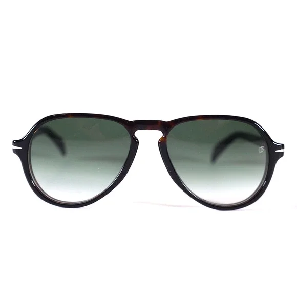 David Beckham Lightweight Aviator Sunglasses - Tortoise/Grey Green Gradient-NWT