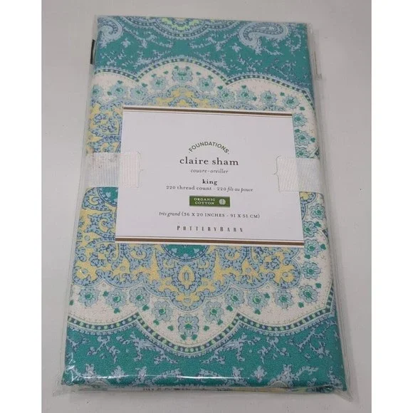 Pottery Barn Claire Sham King Square 36
