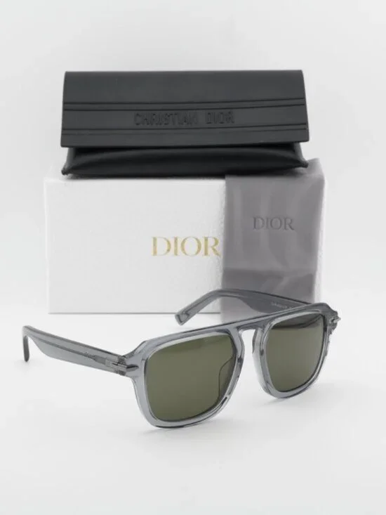 Dior DIORBLACKSUIT S15F 45C0 Unisex Square Sunglasses – Grey / Green