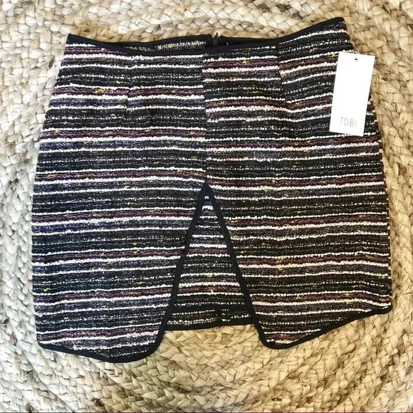 Tobi Striped Skirt Medium NWT
