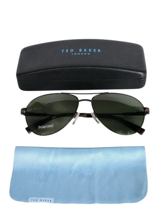 TED BAKER Men's NEW Aviator‎ Polarized Sunglasses in Brown & Green TBM088 SLA