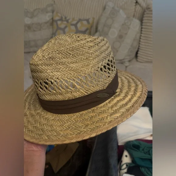 Panama Jack Natural Straw Hat with Brown Band