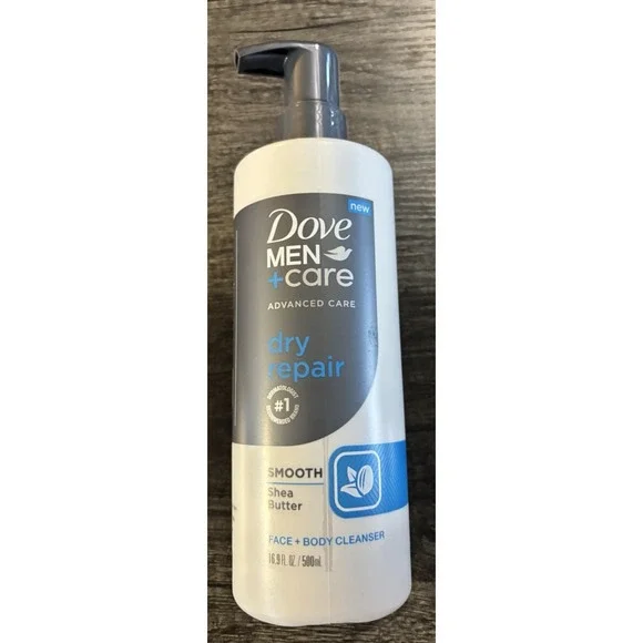 Dove Men Care‎ Dry Repair Shea Butter Face + Body Cleanser 16.9oz
