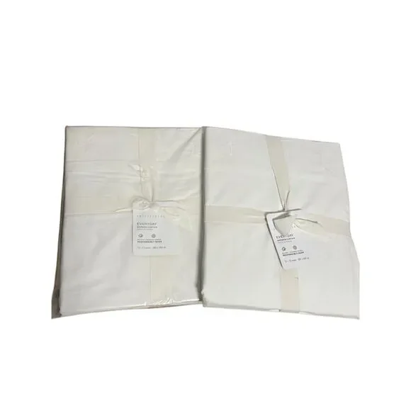 NWT POTTERY BARN Everyday Shower Curtain 100% Cotton 72x72 BUNDLE