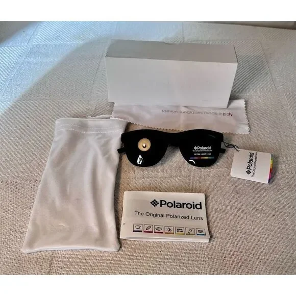 Sunglasses Child Polaroid Authentic Pld 8018/S Black Polarized Yyv / Y2 W Case