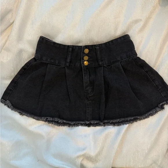 New y2k flare mini skirt