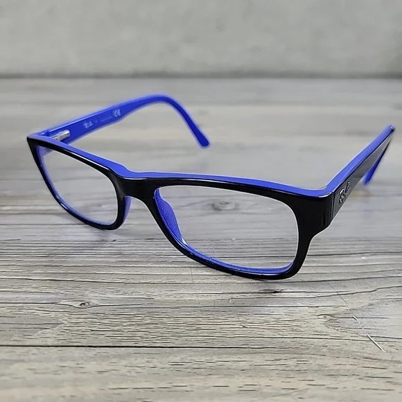 Ray-Ban RB5268 5179 Kids Eyeglasses Frames Only Black Blue Full‎ Rim 50-17-135