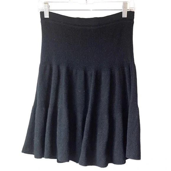 Alain Manoukian Vintage Drop Waist Wool Blend Ruffle Skirt