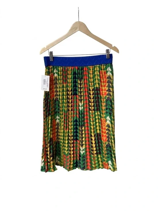 NWT LuLaRoe Jill Pleated Midi Skirt - Retro Geometric Print size M