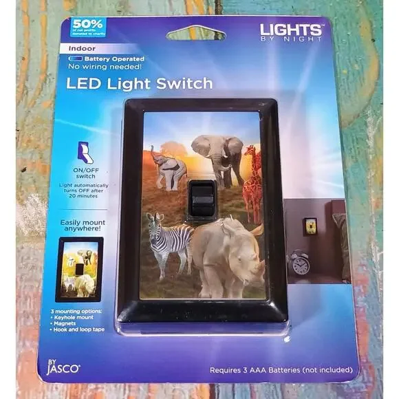 Lights By Night LED Light Switch - Battery Operated Indoor‎ Light Switch