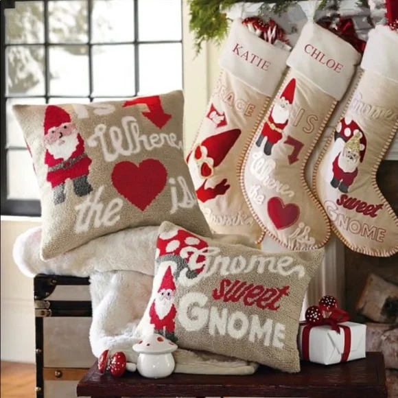 🌸New🌸 Pottery Barn Christmas Gnome Stockings NWT