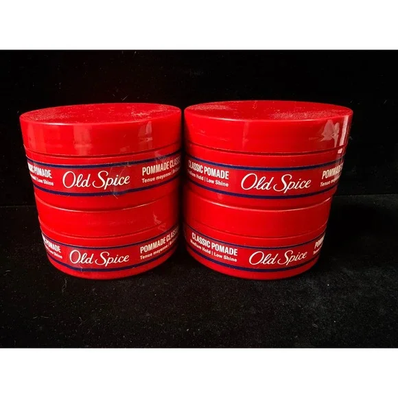 Old Spice Classic Pomade Medium Hold Low Shine 2.22 oz Lot of 4 Mens Hair Care