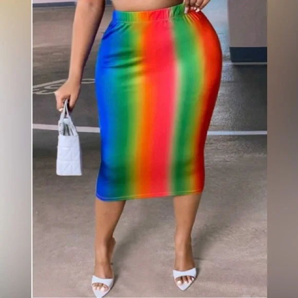 Ombré Pencil Skirt (Plus)