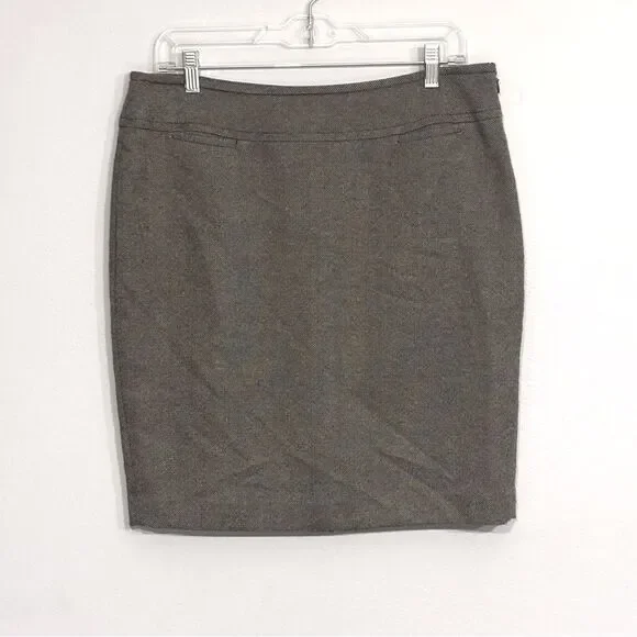 Jones New York | Women’s Black Weave Wool Stretch Pencil Skirt 10