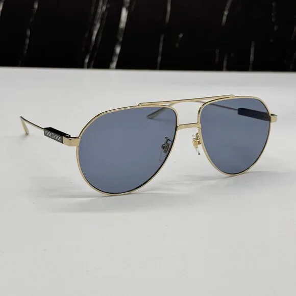 NEW GUCCI GG1311S 003 AVIATOR UNISEX GOLD GRAY SUNGLASSES GUCCI